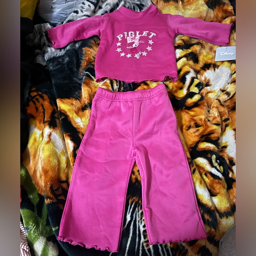 Piglet 12M fleece sweatshirt and pants